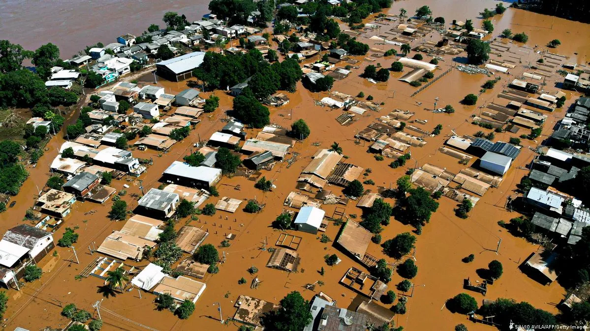 The city of Encantado was hit by the Taquari River flood in September 2023 and is now covered by water and mud again